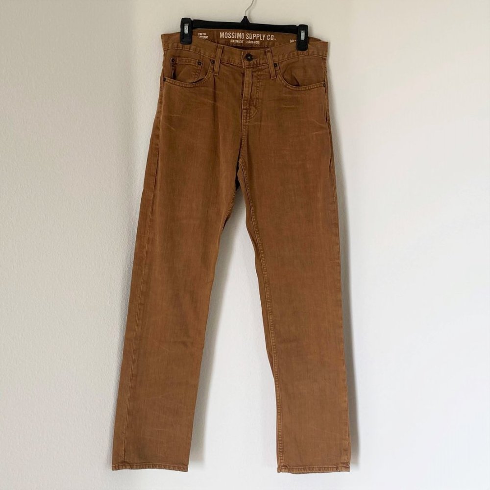 MOSSIMO - Men's Slim Fit, Straight Leg Jeans, Brown, 30x32